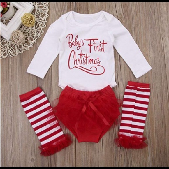 Boutique Other - CL🚨HP 🎉 NWT Infant Girl 4 pc Christmas Set
